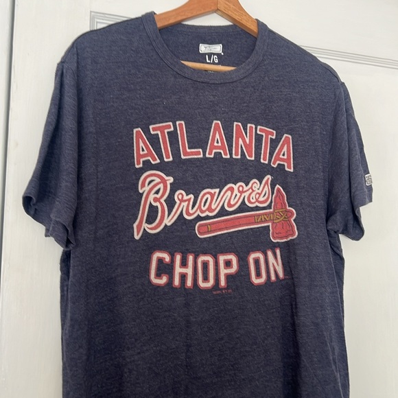 Blue Atlanta Braves T-shirt size L - Picture 2 of 5